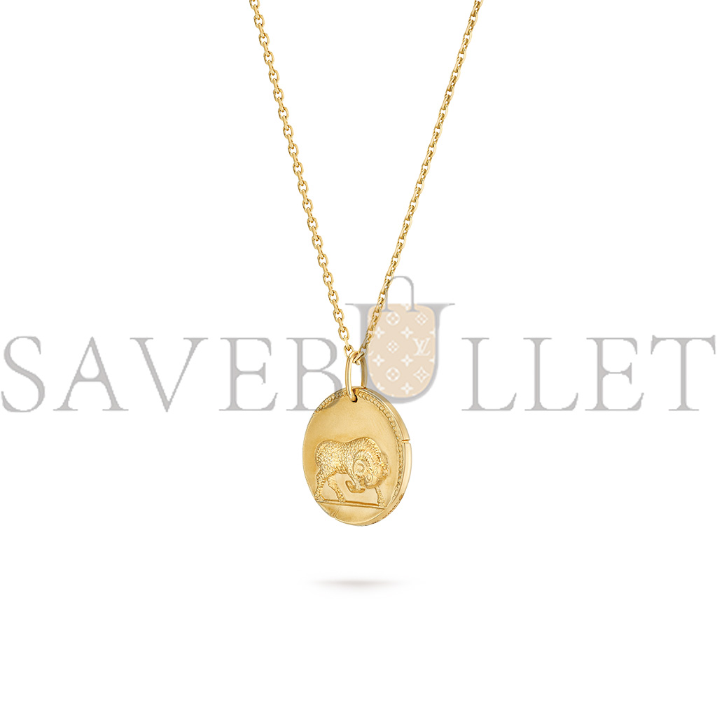 VAN CLEEF ARPELS ZODIAQUE MEDAL ARIETIS (ARIES) - YELLOW GOLD  VCARP7SQ00